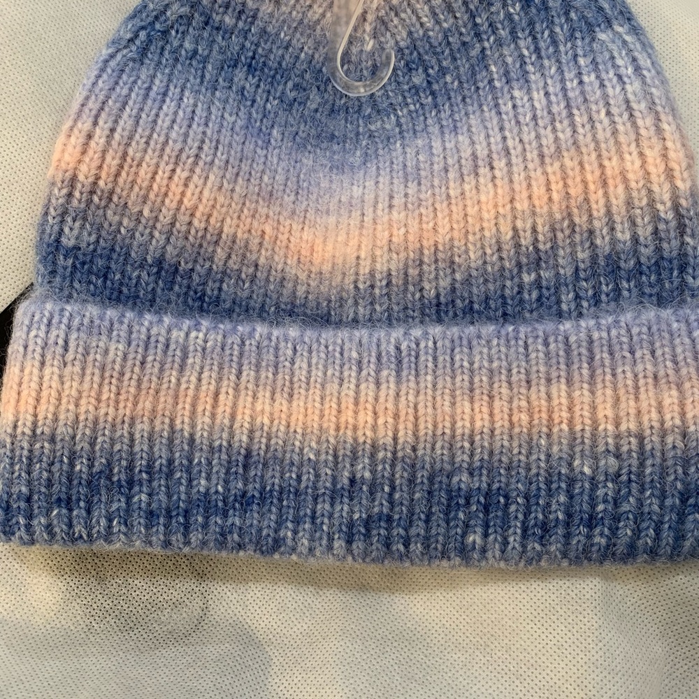Rachel Zoe Rainbow Space Dye Ombre Beanie Cuff Hat